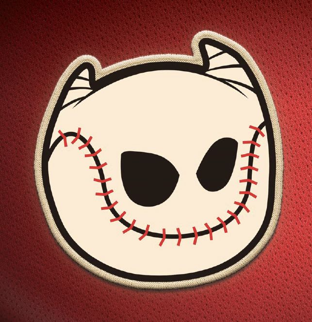 Chaos Crew crest, a stitched baseball skull