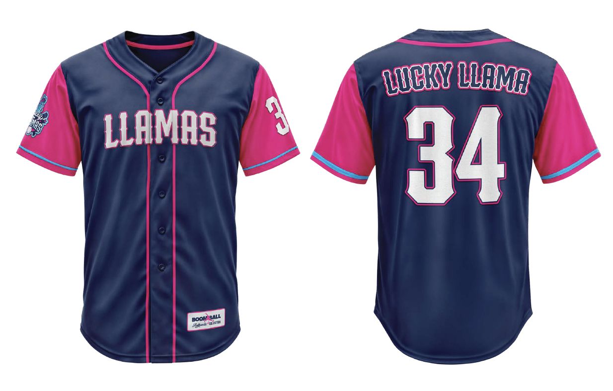 Lucky Llamas jersey front and back