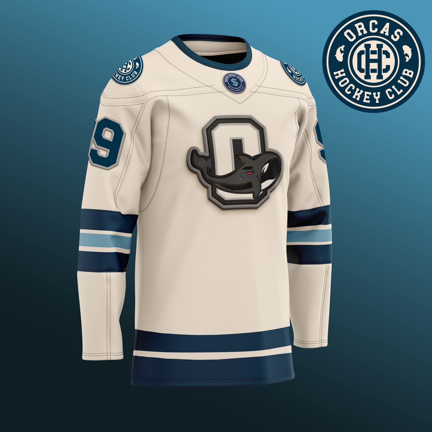 Orcas Winter Classic cream alternate jersey